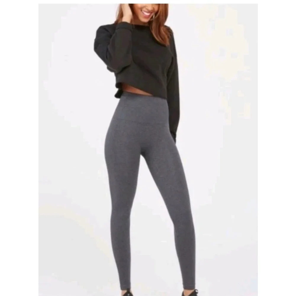 SPANX look at me now Charcoal Size XL slimming shaping activewear leggings - Picture 1 of 3